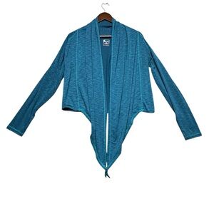 Title Nine Open Front Cardigan Womens
Medium Blue Snap Tie Bottom Golfing Casual